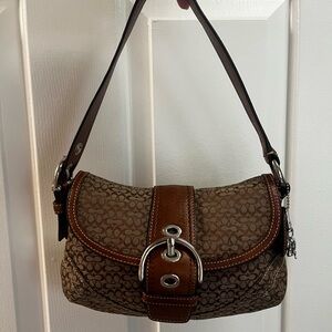 Y2K Vintage brown signature canvas Coach soho bag